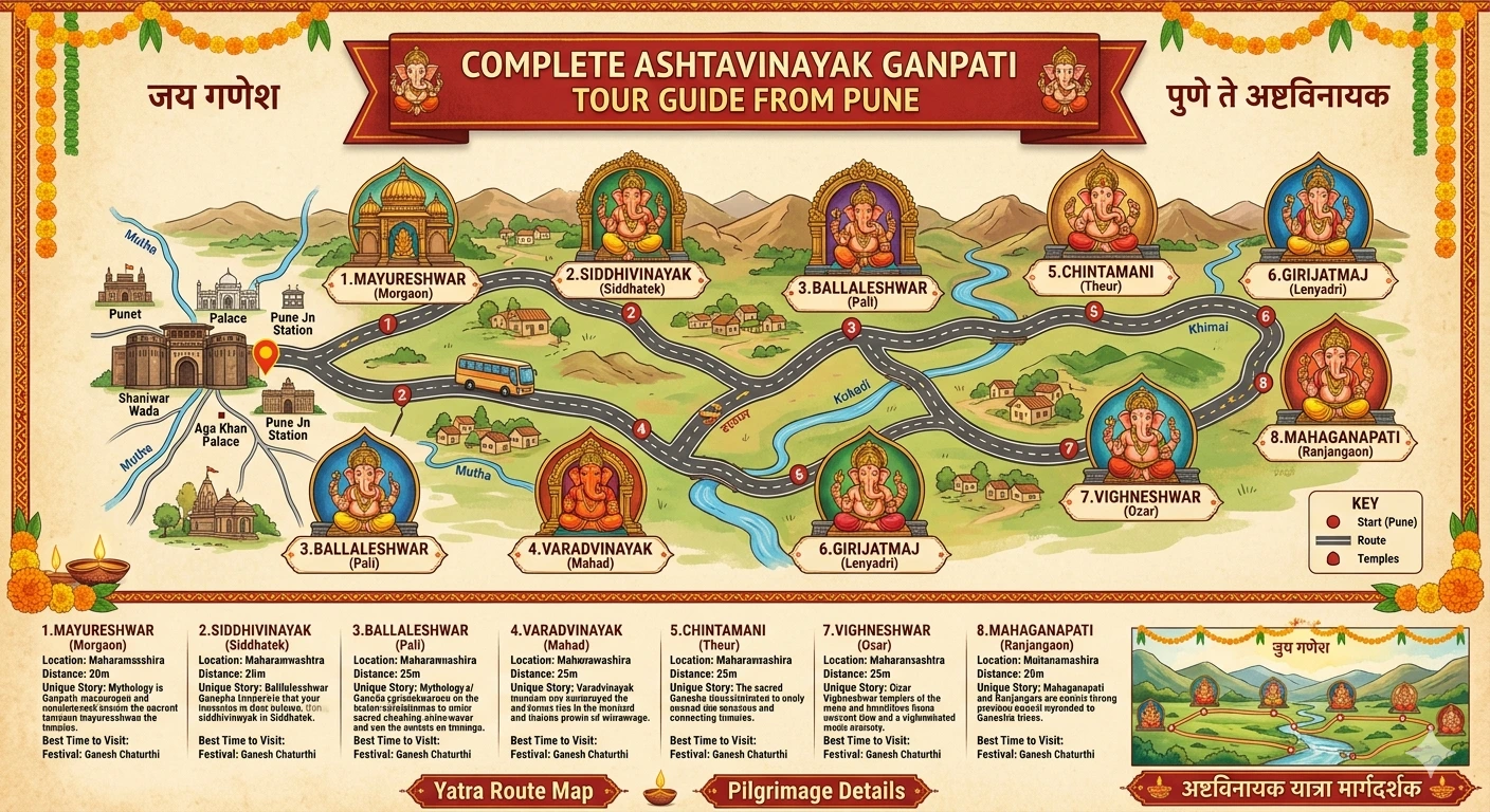 Ashtavinayak Ganpati Yatra Tour Package From Pune