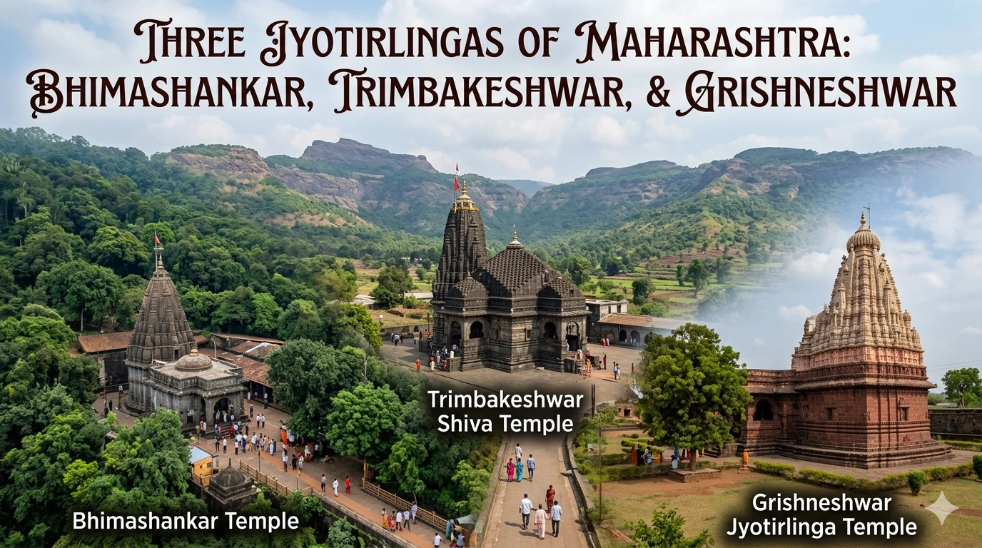 bhimashankar trimbakeshwar grishneshwar 3 jyotirlinga of maharashtra