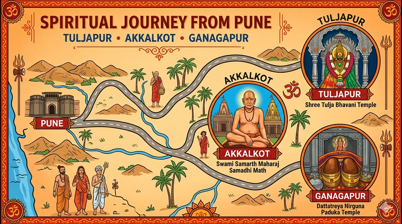 tuljapur akkalkot ganagapur tour package from pune