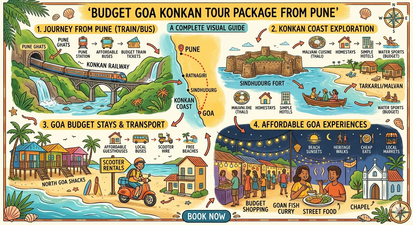 Complete Travel Guide for Budget Goa Konkan Tour Package from Pune
