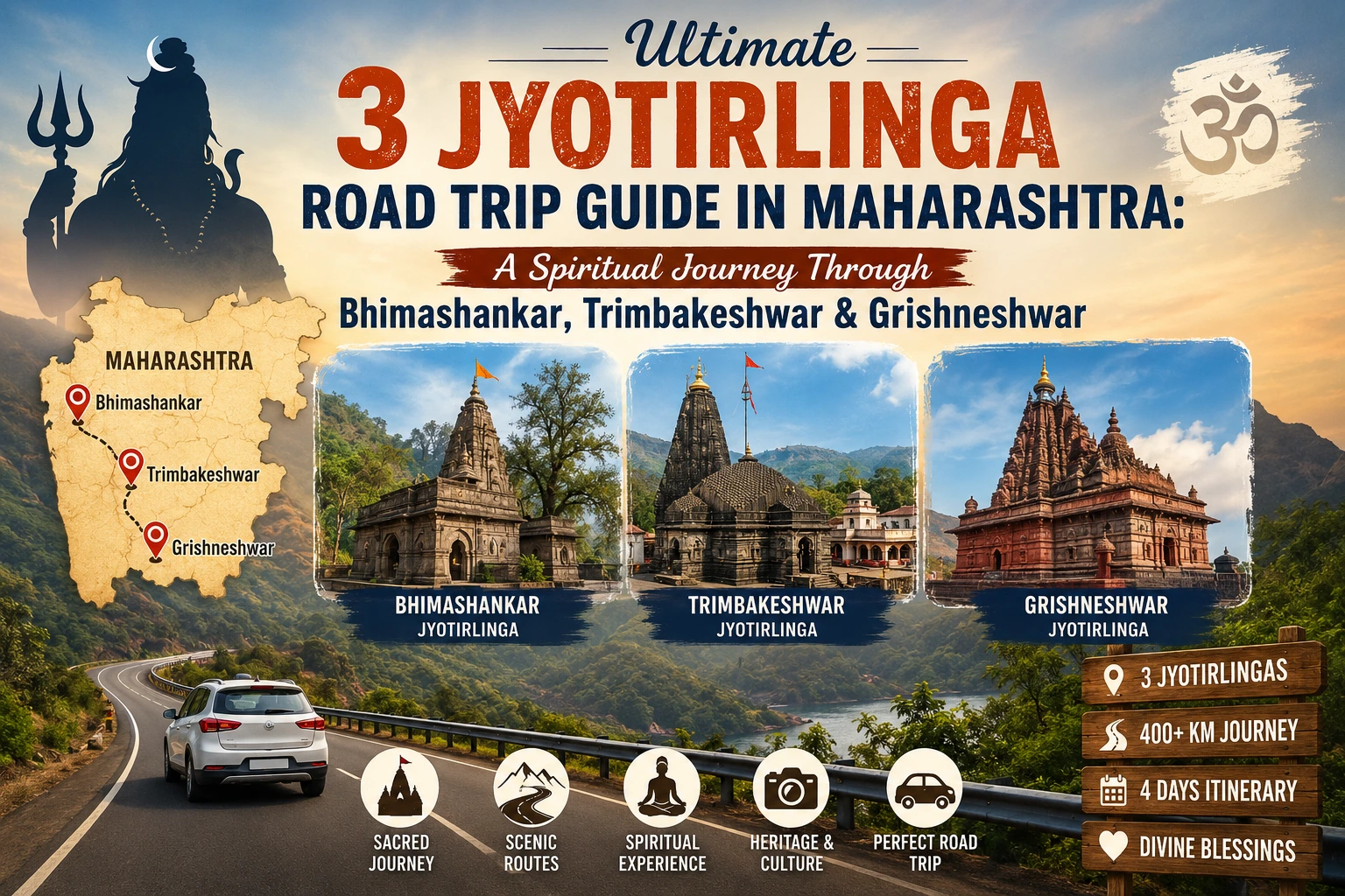 Ultimate 3 Jyotirlinga Road Trip Guide in Maharashtra