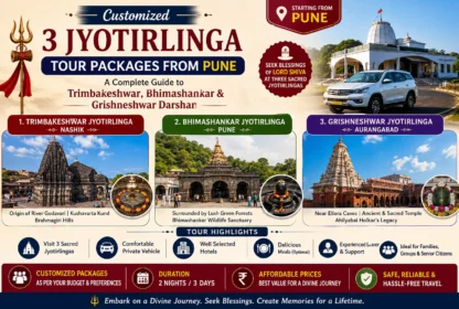 Customized 3 Jyotirlinga Tour Packages from Pune: A Complete Guide to Trimbakeshwar, Bhimashankar & Grishneshwar Darshan